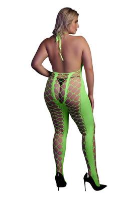 Neonowy Bodystocking Ouch! 835 Green 