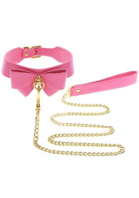 Obroża i Smycz z Kokardką Sexy Collar and Leash Malibu BDSM TABOOM 17403