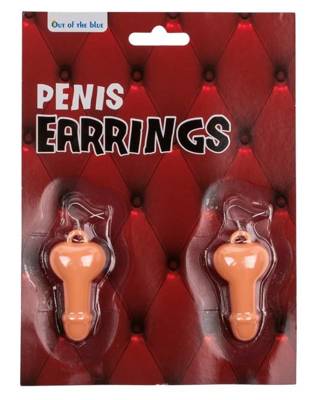 Plastikowe Kolczyki Wiszące Peniski - Penis Earrings