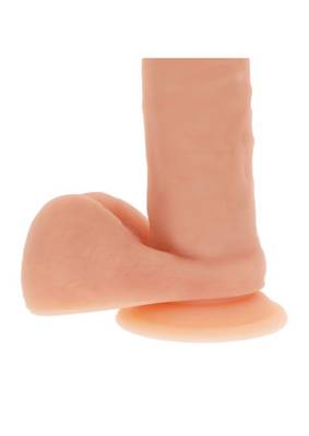 Profilowane Dildo Z Dużymi Jądrami - Silicone Dildo 8" 19,5cm 