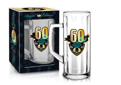 ROYAL EDITION - Kufel do Piwa 500ml - 60 lat