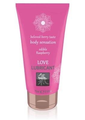 Shiatsu Żel poślizgowy o smaku malinowym - Love Lubricant Raspberry 75 ml