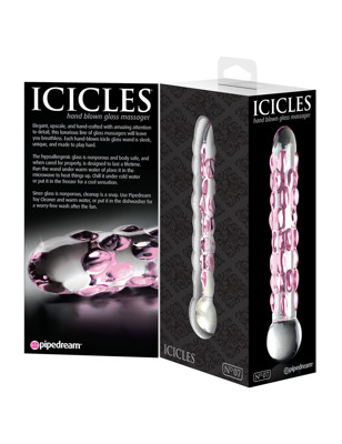 Szklane Dildo z Wypustkami Icicles No 7 Pipedream