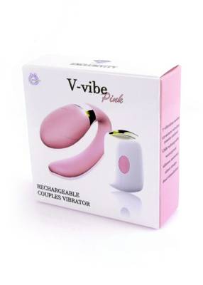 Wibrator Typu Podkówka dla Obojga Partnerów - V-vibe Pink Boss Series