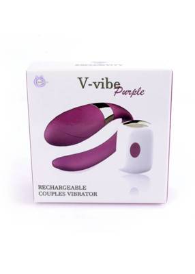 Wibrator Typu Podkówka dla Obojga Partnerów - V-vibe Purple Boss Series