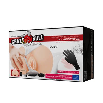 Wibrująca Pochwa i Anal CyberSkin - Crazy Bull Judy