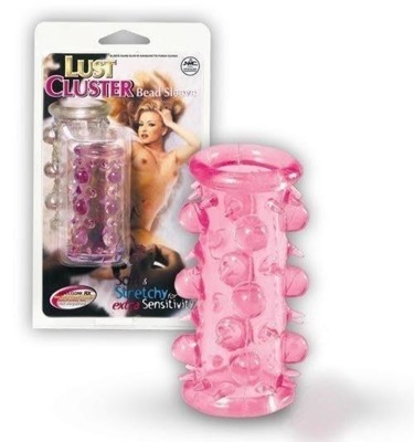 Żelowa Przelotka Zakładana na Członka - Lust Cluster Bead Sleeve Pink