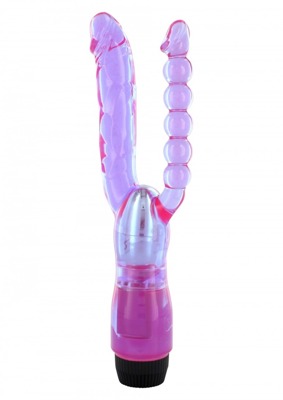 Żelowy Wibrator do Podwójnej Penetracji XCel Double Penetrating Vibrator 