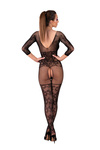 Delikatny Bodystocking Z Dłuższym Rękawem - LivCo Corsetti Celdon Black