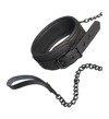 Luksusowy Fetysz - Miękka Obroża Ze Smyczą Blaze Collar And Leash Black