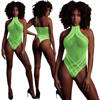 Sexy Wiązane na Szyi Neonowe Body Ouch! 839 Green