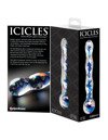 Zdobione Szklane Proste Dildo - Icicles No 8